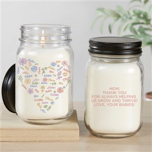Blooming Heart Personalized Candle Jar - 46910