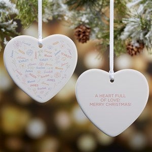 Blooming Heart Personalized Heart Ornament- 3.25