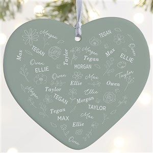 Blooming Heart Personalized Heart Ornament- 4