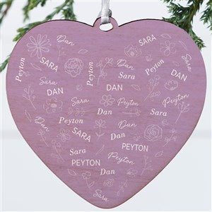 Blooming Heart Personalized Heart Ornament- 4