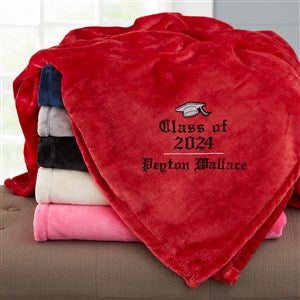 The Graduate Embroidered 60x80 Red Fleece Blanket - 46955-LR