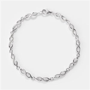 Diamond and Sterling Silver Infinity Bracelet - 47029