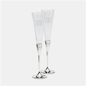 Engraved Vera Wang Wedgwood With Love Silver Flute Pair - 47115
