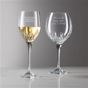 Engraved Wedgwood Vera Wang Duchess Red Wine Goblet Pair