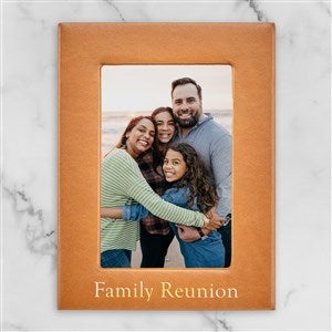 Personalized 4quot; x 6quot; Leather Studio Frame-Tan - 47310D-T