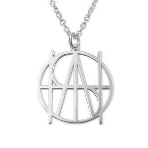 Personalized Geometrical Name Necklace - Silver - 47516D-S