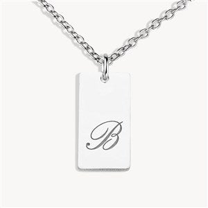 Personalized Dainty Initial Pendant - Silver - 47518D-S