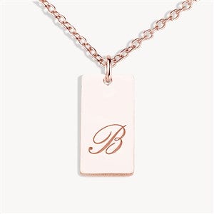 Personalized Dainty Initial Pendant - Rose Gold - 47518D-RG
