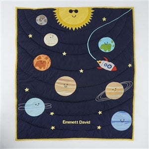 Embroidered Outer Space Quilt  Drawstring Bag - 47687