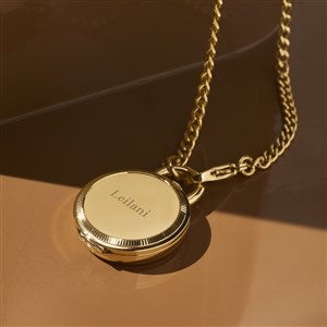 Engraved Fossil Goldtone Jacqueline Watch Necklace