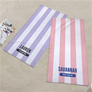 Sunkissed Stripes Personalized Beach Towel - Small - 47745
