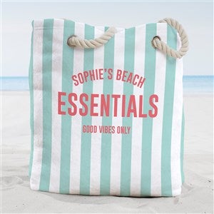 Sunkissed Stripes Personalized Terry Cloth Beach Bag - Large - 47748-L