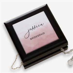 Watercolor Bridesmaid  Personalized Jewelry Box - 47972