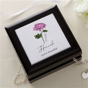 Birth Month Flower Personalized Jewelry Box - 47976