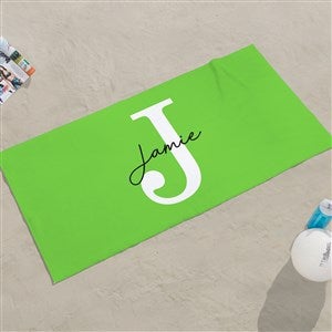 Simple Signature Personalized Beach Towel - Small - 48084