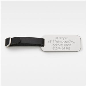 Engraved Nickel Luggage Tag - 48131
