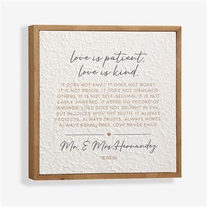 Love is Patient Personalized Pulp Paper Sign 10x10 - 48349-M