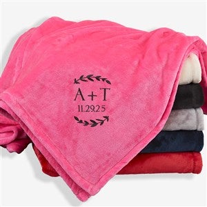 Their Initials Personalized 50x60 Pink Fleece Blanket - 48465-SP
