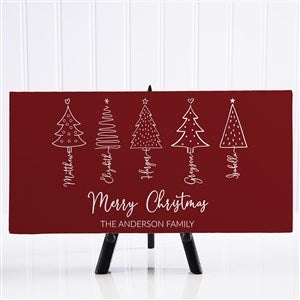 5½ x 11 Canvas - 48564 Scripted Christmas Tree Personalized Canvas Art Print- 5½quot; x 11quot; - 48564