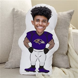 NFL Baltimore Ravens Personalized Photo Character Throw Pillow - 48727