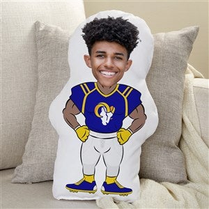 NFL Los Angeles Rams Personalized Photo Character Throw Pillow - 48736