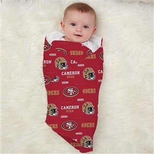 San Francisco 49ers Personalized NFL Baby Receiving Blanket - 49284-B