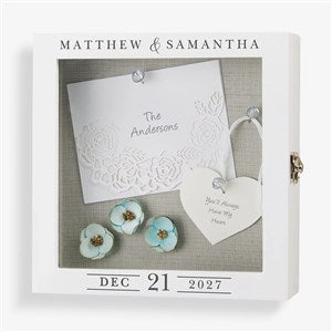 Moody Chic Wedding Engraved Shadow Box - 49321