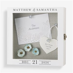 Moody Chic Wedding Engraved Shadow Box - 49321