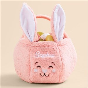 Bunny Ears Embroidered Plush Easter Treat Bag - Pink - 49413-P