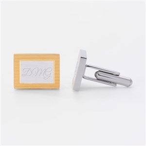 Engraved Two Tone Cufflinks - 49919