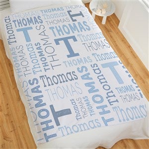 50x60 Plush Fleece - 50128-F Trendy Repeating Name Kids Personalized Plush Fleece Blanket - 50x60 - 50128-F