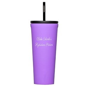Engraved Corkcicle 24oz Cold Cup with Straw in Varsity Purple - 50232