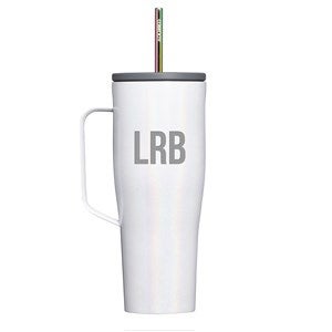Engraved Corkcicle Monogram 30oz Cold Cup with Handle in Unicorn Magic - 50236