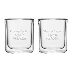 Etched Corkcicle Double Walled Rocks Glass Set - 50253
