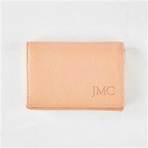 Debossed Stanford Card Case in Cream - 50428