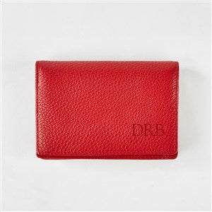 Debossed Stanford Card Case in Red - 50429