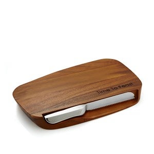 Engraved Nambé Large Blend Bread Board with Knife - 50457