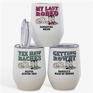 Western Wedding Personalized Insulated Wine Tumbler - 50797