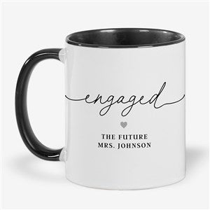 Engagement Script Personalized Coffee Mug 11 oz.- Black - 50813-B
