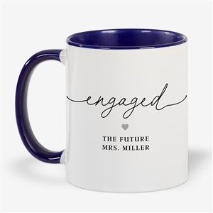 Engagement Script  Personalized Coffee Mug 11 oz.- Blue - 50813-BL