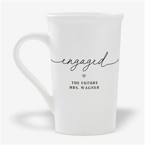 Engagement Script Personalized Latte Mug 16 oz.- White - 50813-U
