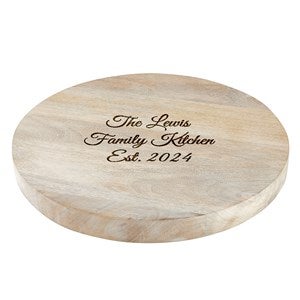 Engraved Mango Wood Lazy Susan - 50943