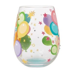 Happy 30th Birthday Stemless Wine Glass