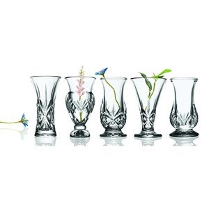 Engraved Crystal 5 Piece Bud Vase Set - 51186