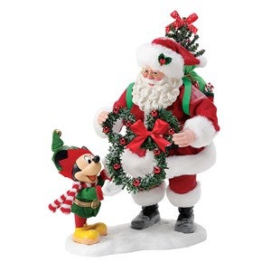 Santa  Mickey Mouse Friendship Figurine with Light Skin Tone - 51191