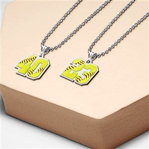 Personalized Softball Number Pendant