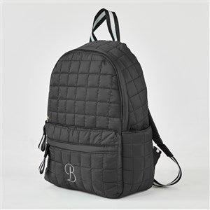 Embroidered Shiraleah Quilted Backpack in Black - 51227