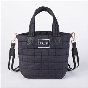 Embroidered Shiraleah Quilted Mini Tote in Black - 51300