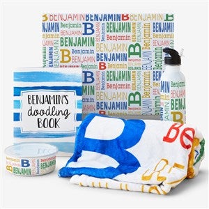 Trendy Repeating Name Boys Gift Set - 51992