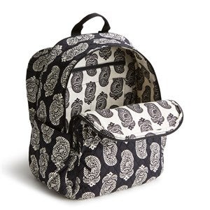Vera Bradley Black and Cream Paisley Backpack VERA BRADLEY Small Black Paisley Canvas Small Backpack | eBay main image 4